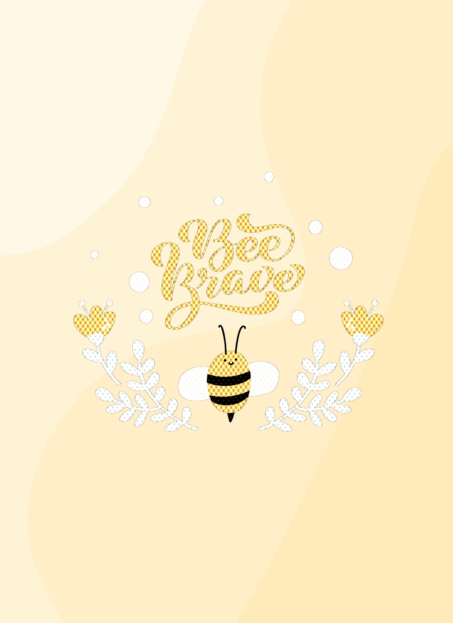 Adult Bee Brave Embroidered Tee