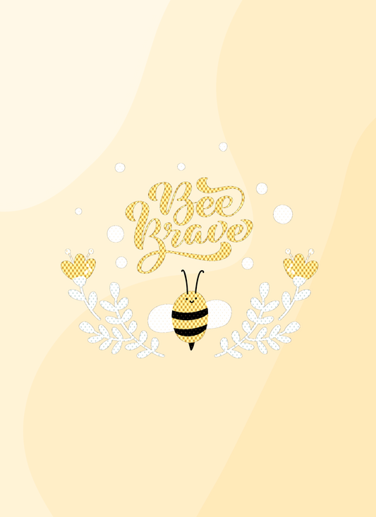 Adult Bee Brave Embroidered Tee