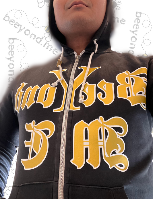 Bold and Gold Zipup hoodie